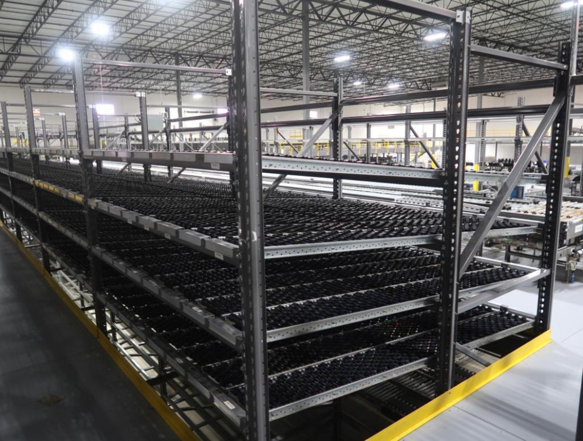 11) sections of pallet racking w/ gravity flow rollers - Image 9 of 9