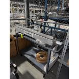 steel cart w/ conveyor belt roller lacer & supplies