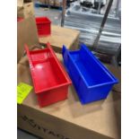 pallet of plastic bins