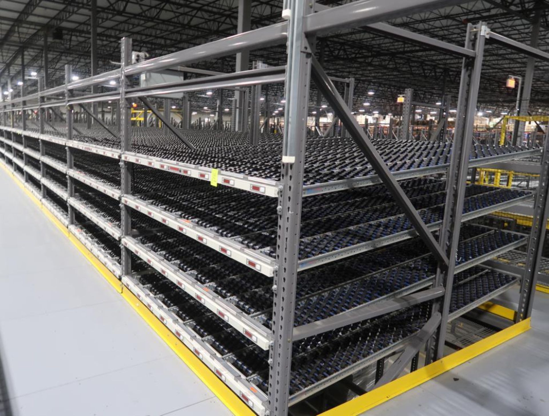 11) sections of pallet racking w/ gravity flow rollers - Image 5 of 9