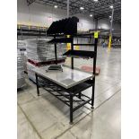 steel frame work benches w/ stainless work surface