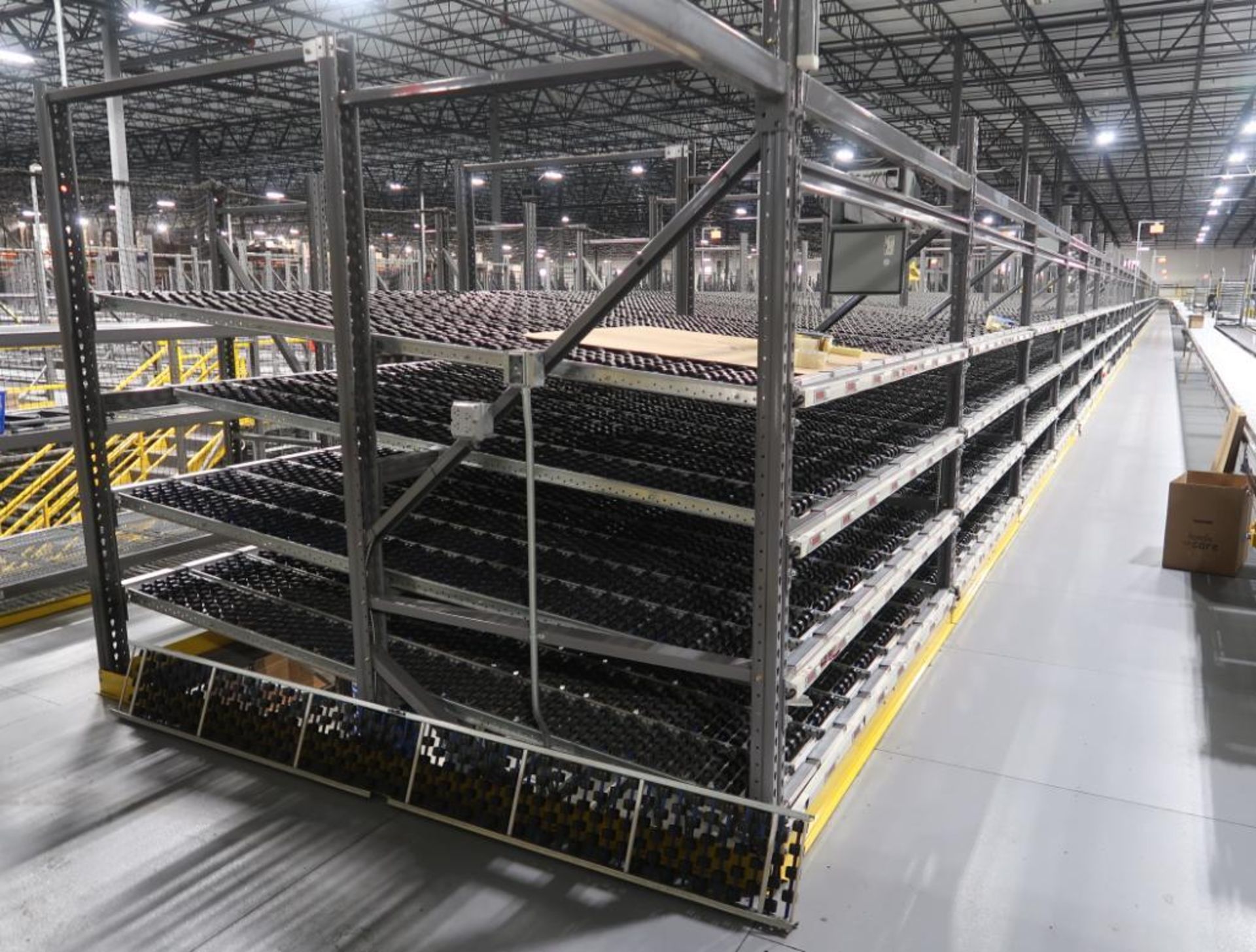 12) sections of pallet racking w/ gravity flow rollers - Image 5 of 10