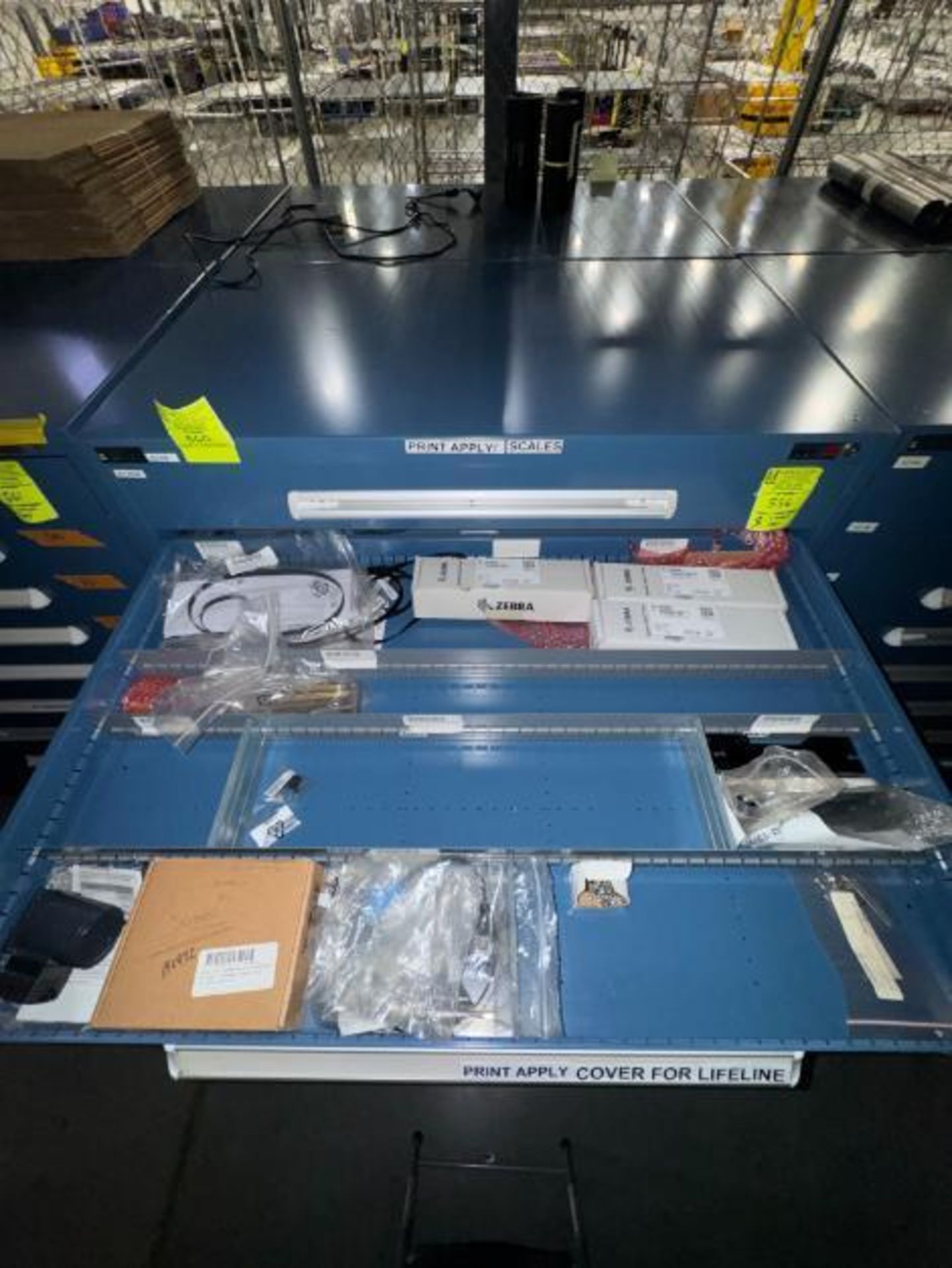 contents of 3) drawers- Panther P8e zebra printer parts