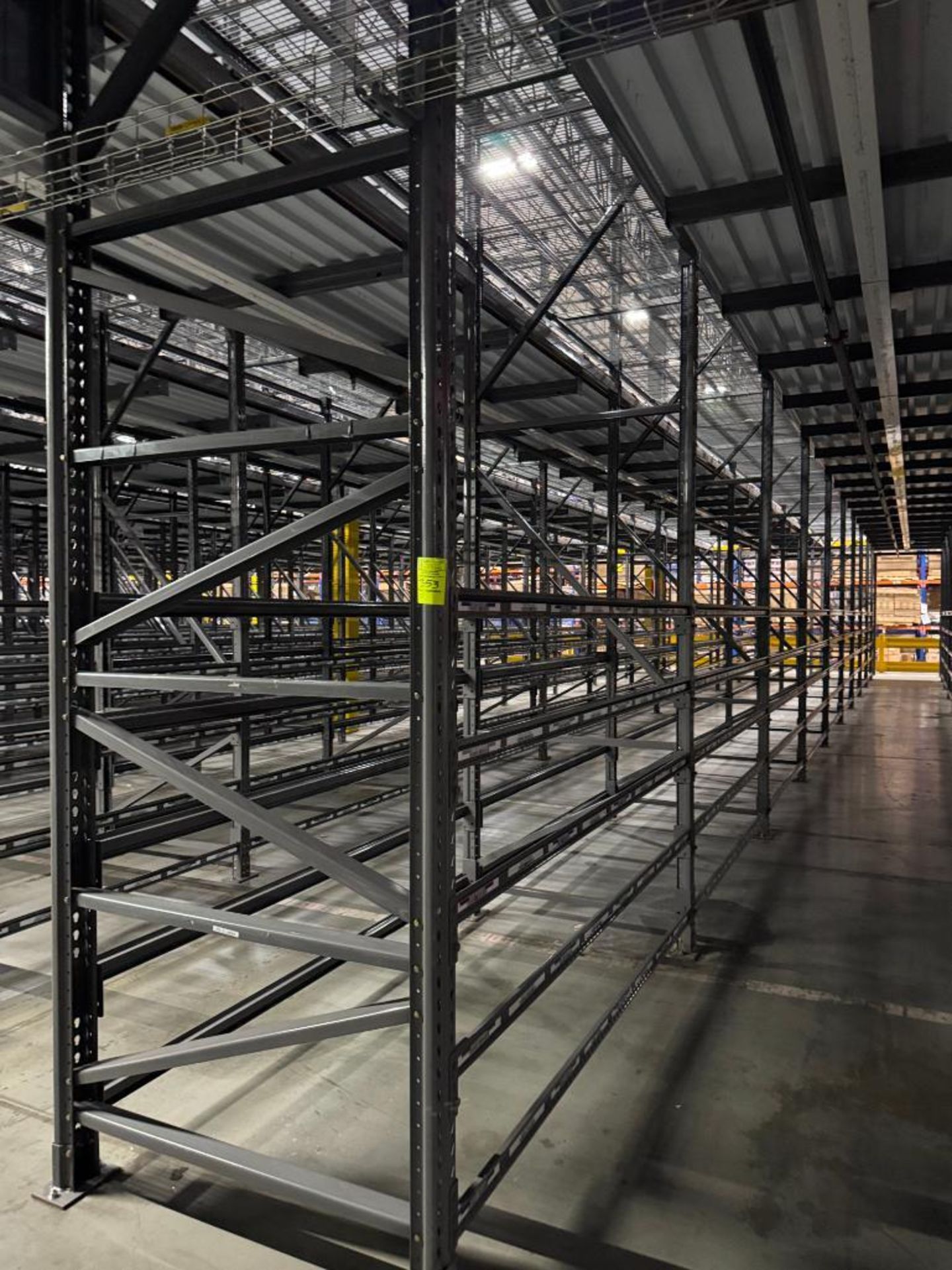 10) sections of pallet racking
