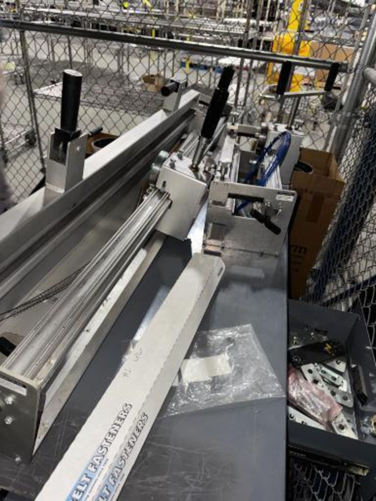 steel cart w/ conveyor belt roller lacer & supplies - Image 3 of 4