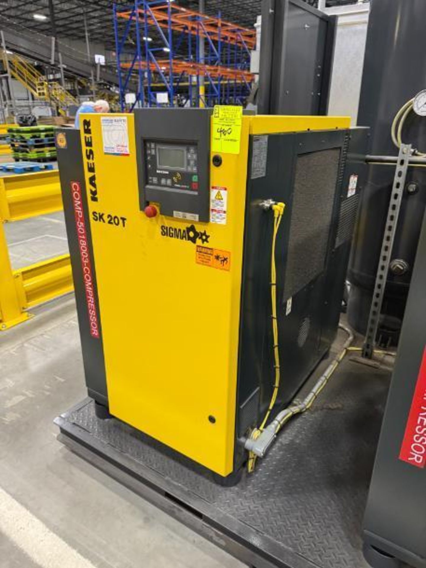 Kaeser rotary screw air compressor, w/ built-in dryer