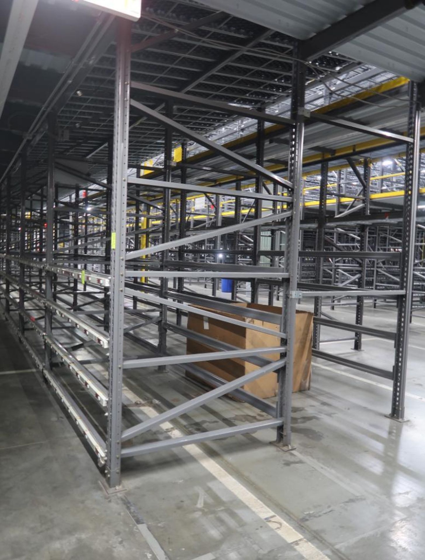 10) sections of pallet racking w/ gravity flow rollers - Image 6 of 8