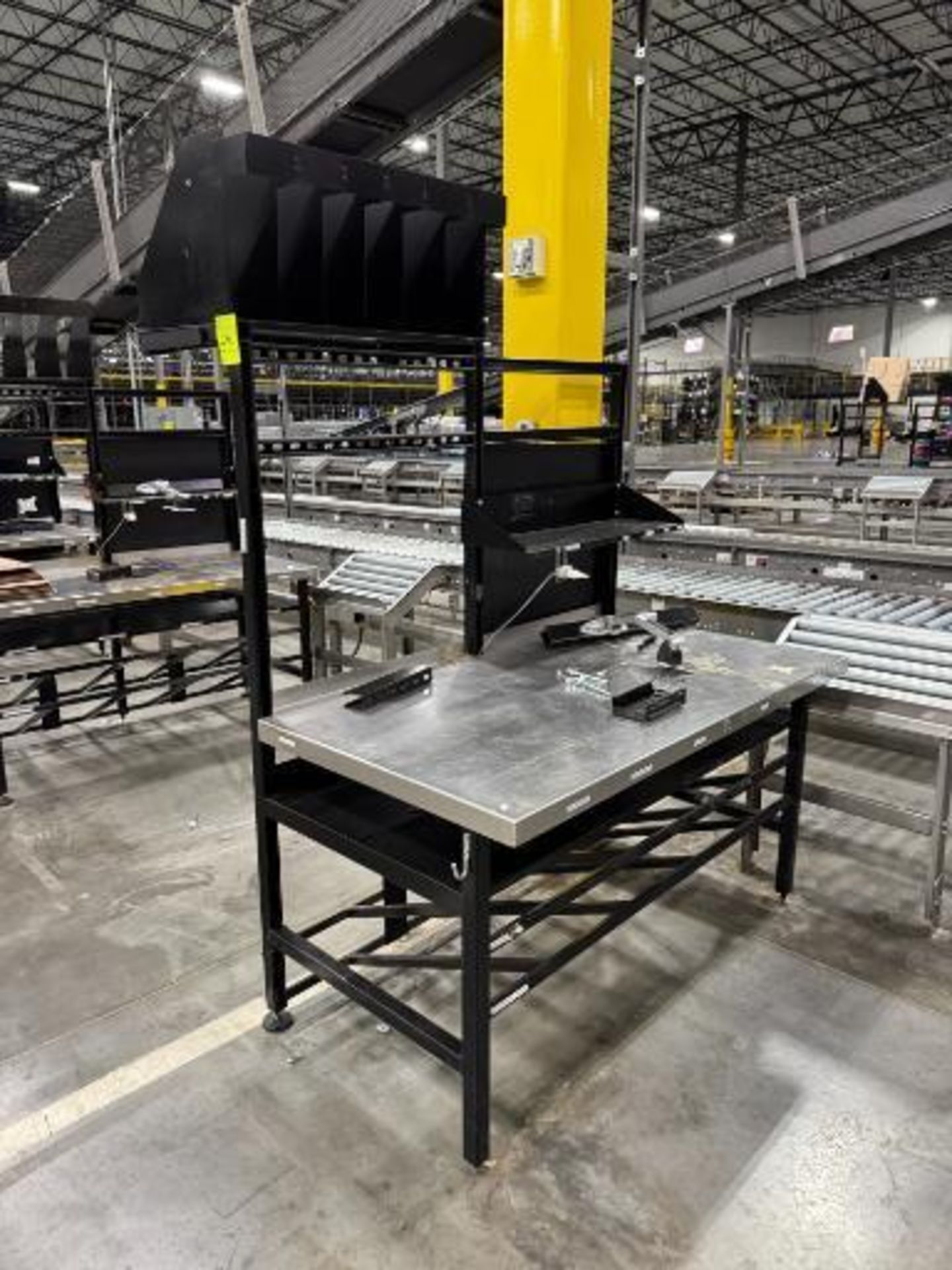 steel frame work benches w/ stainless work surface