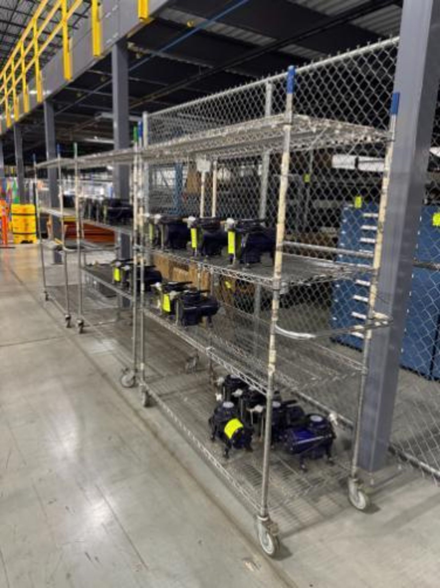 wire shelving units, on casters - Image 2 of 2
