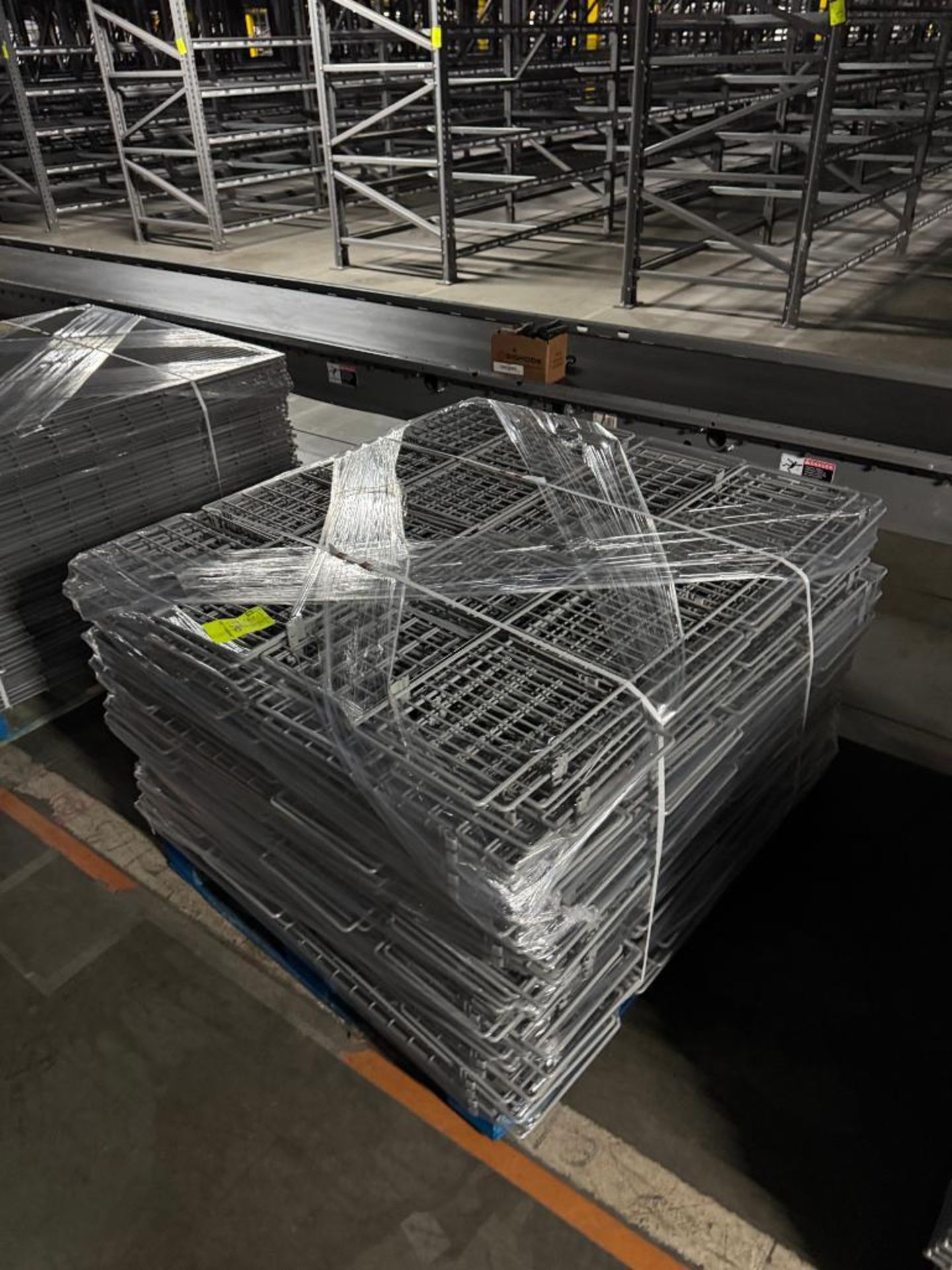 pallet of pallet racking divider rails