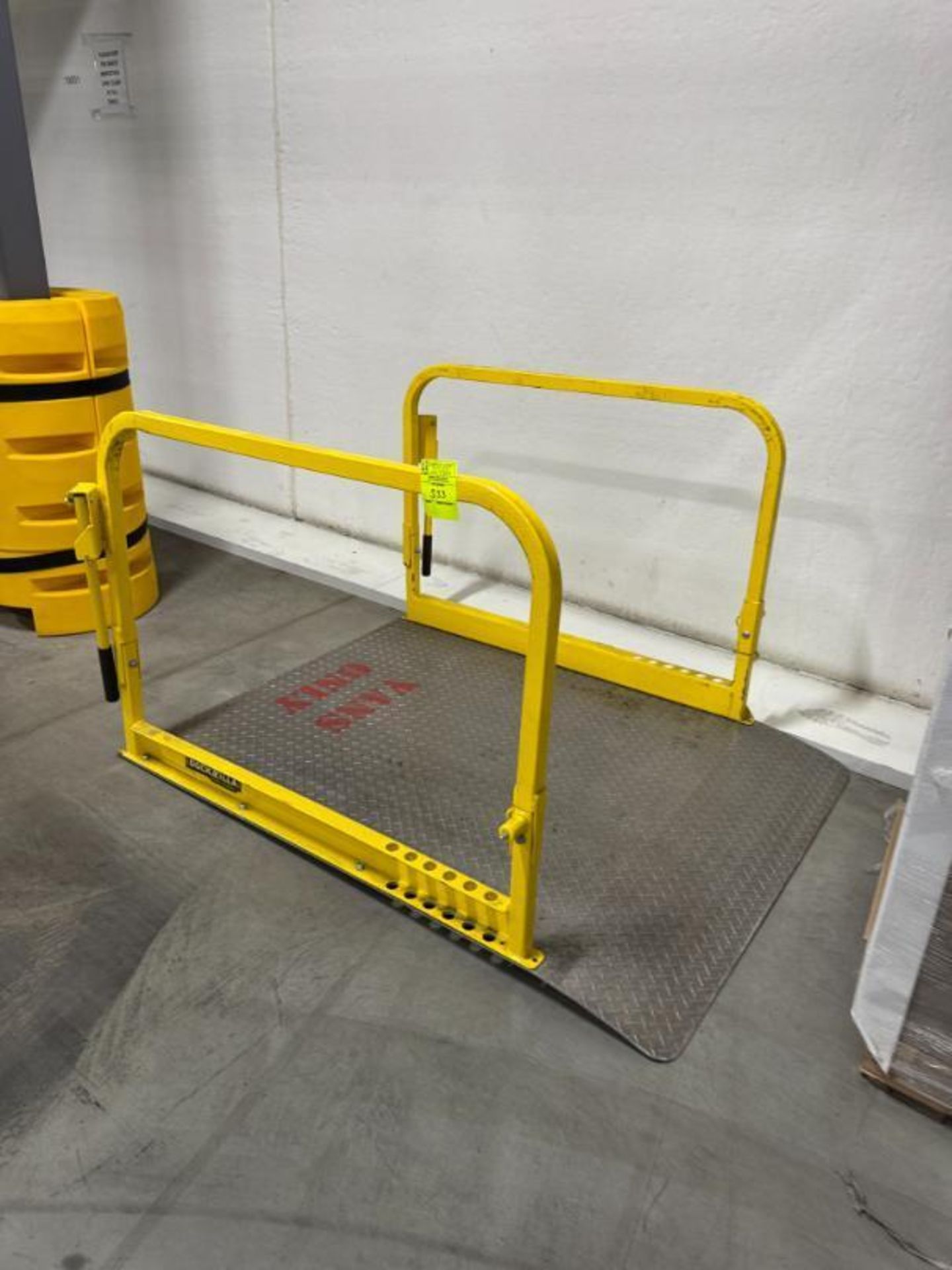 Dockzilla light duty dock plate, w/ hand rails