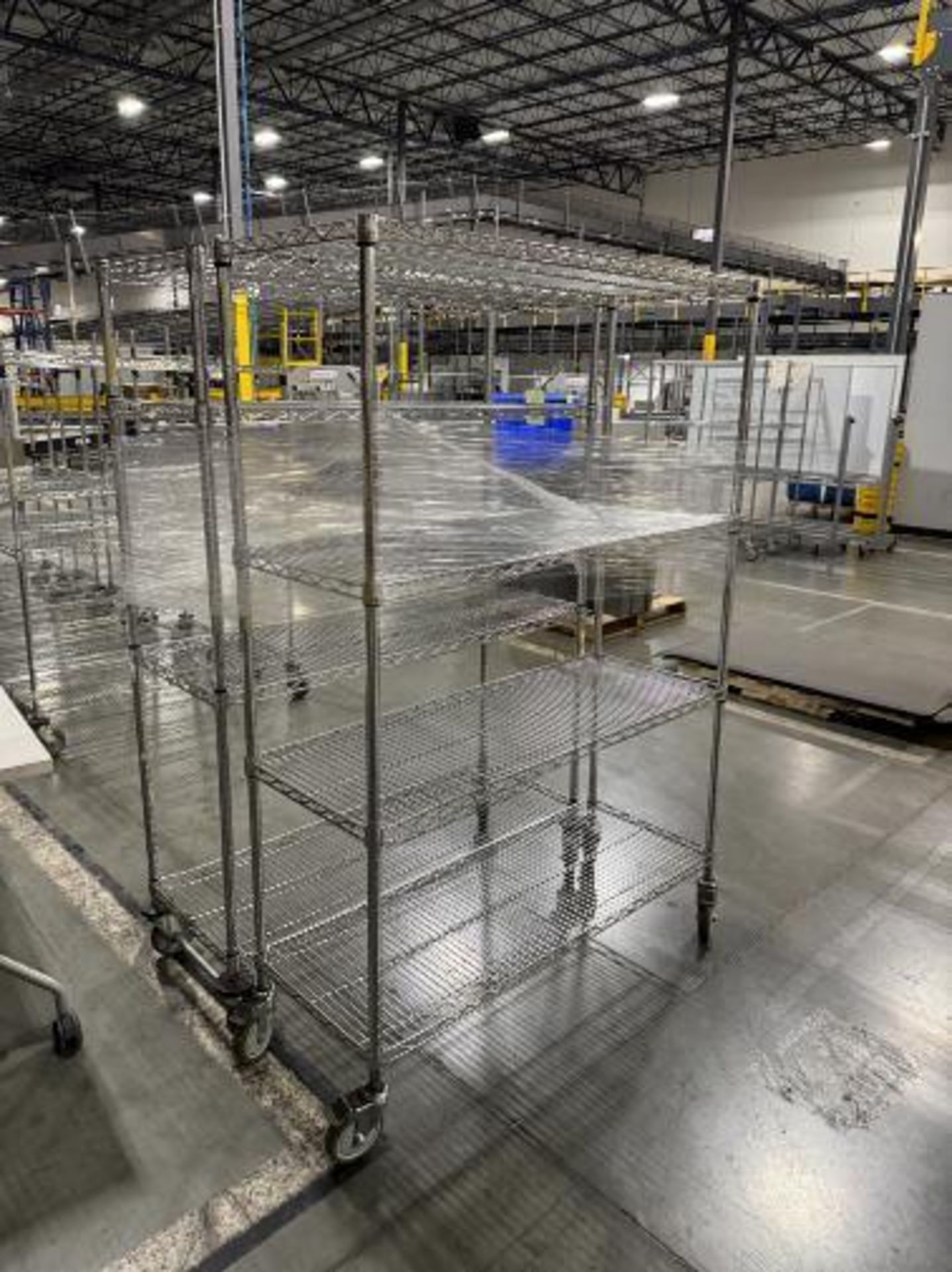 wire shelving units, on casters - Image 2 of 2