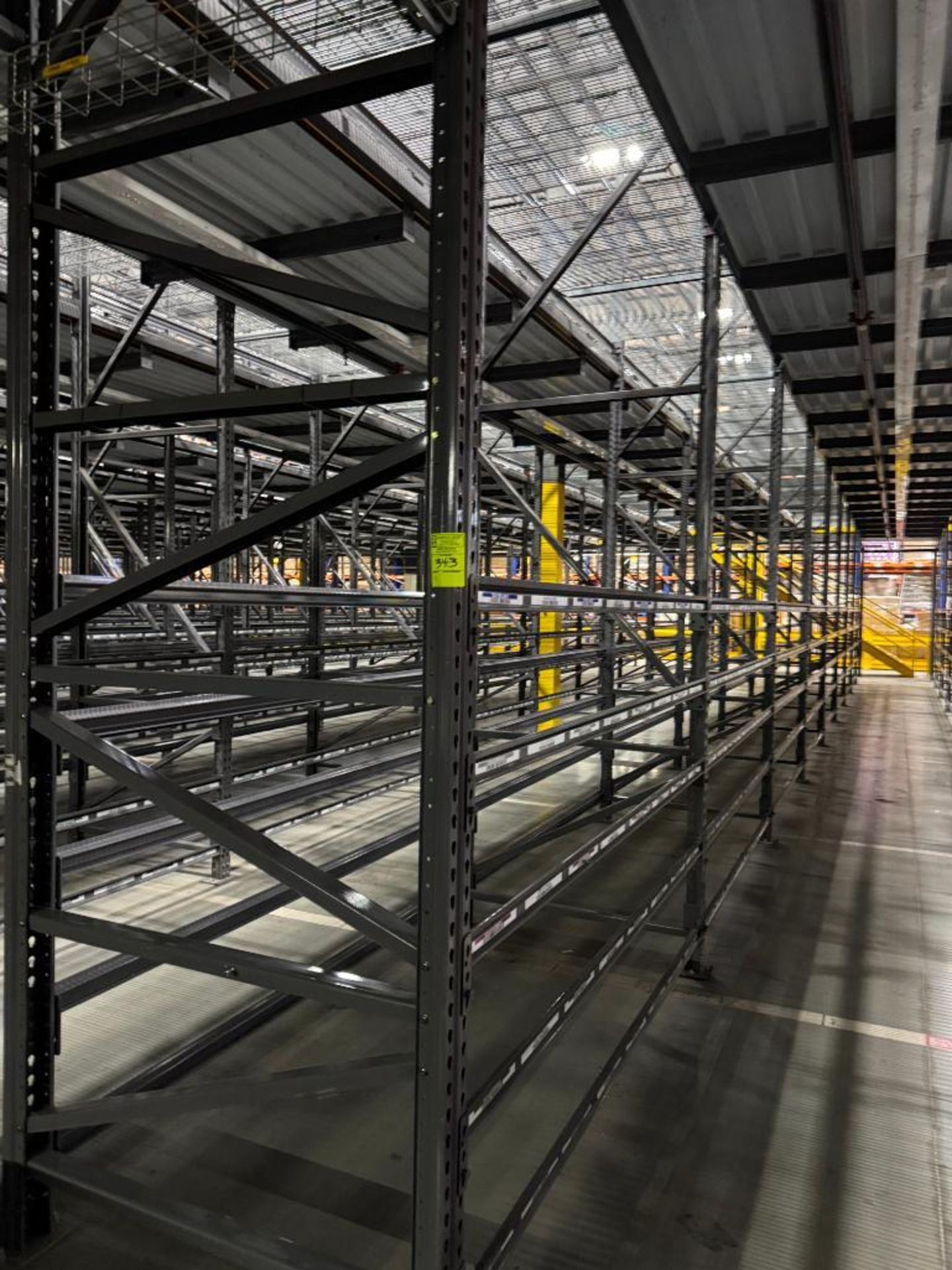 10) sections of pallet racking
