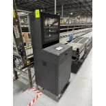 Global mobile computer station & wire shelving unit on casters