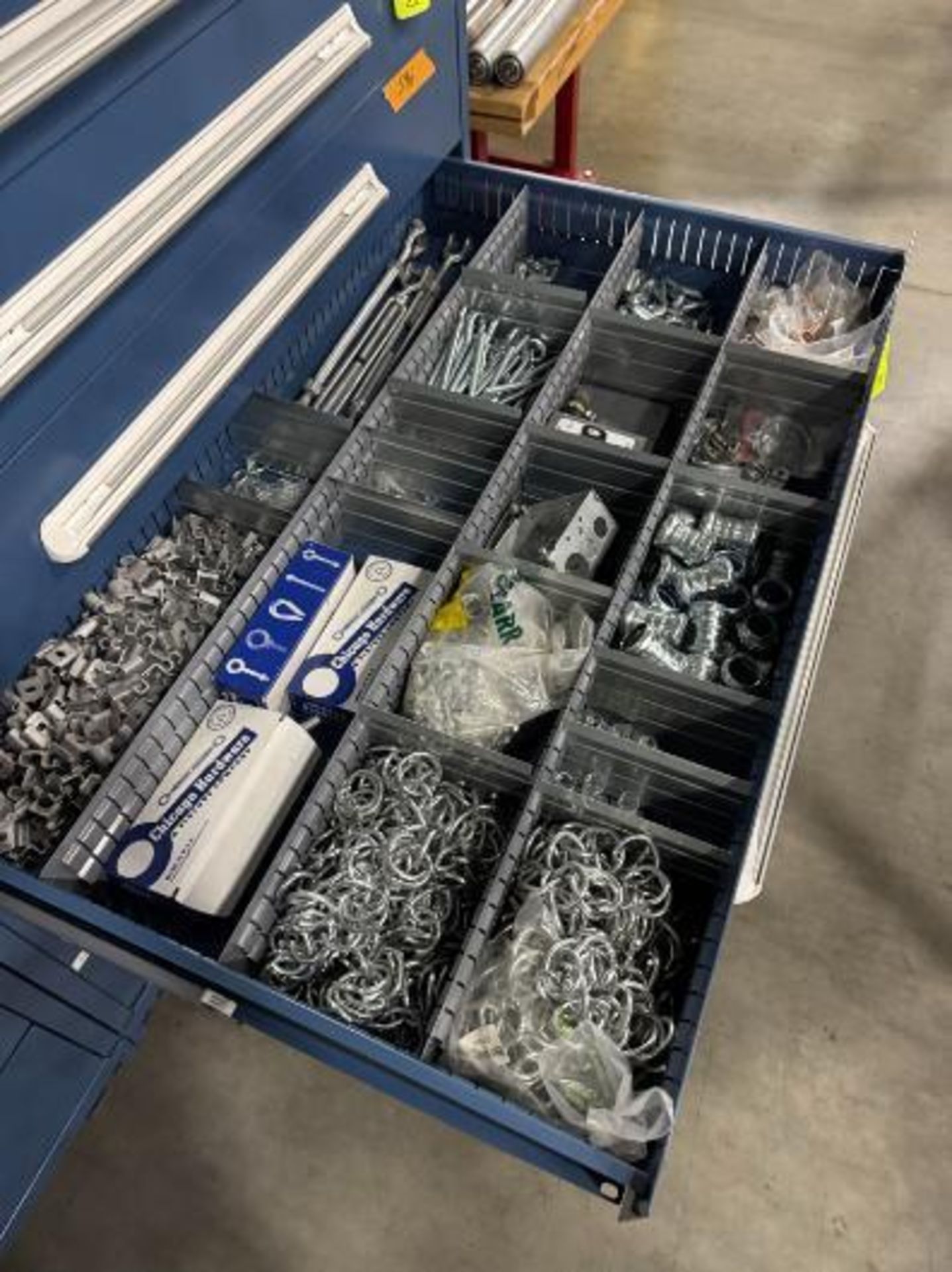 contents of 3) drawers- polyurethane hose, assorted hardware, - Image 2 of 6