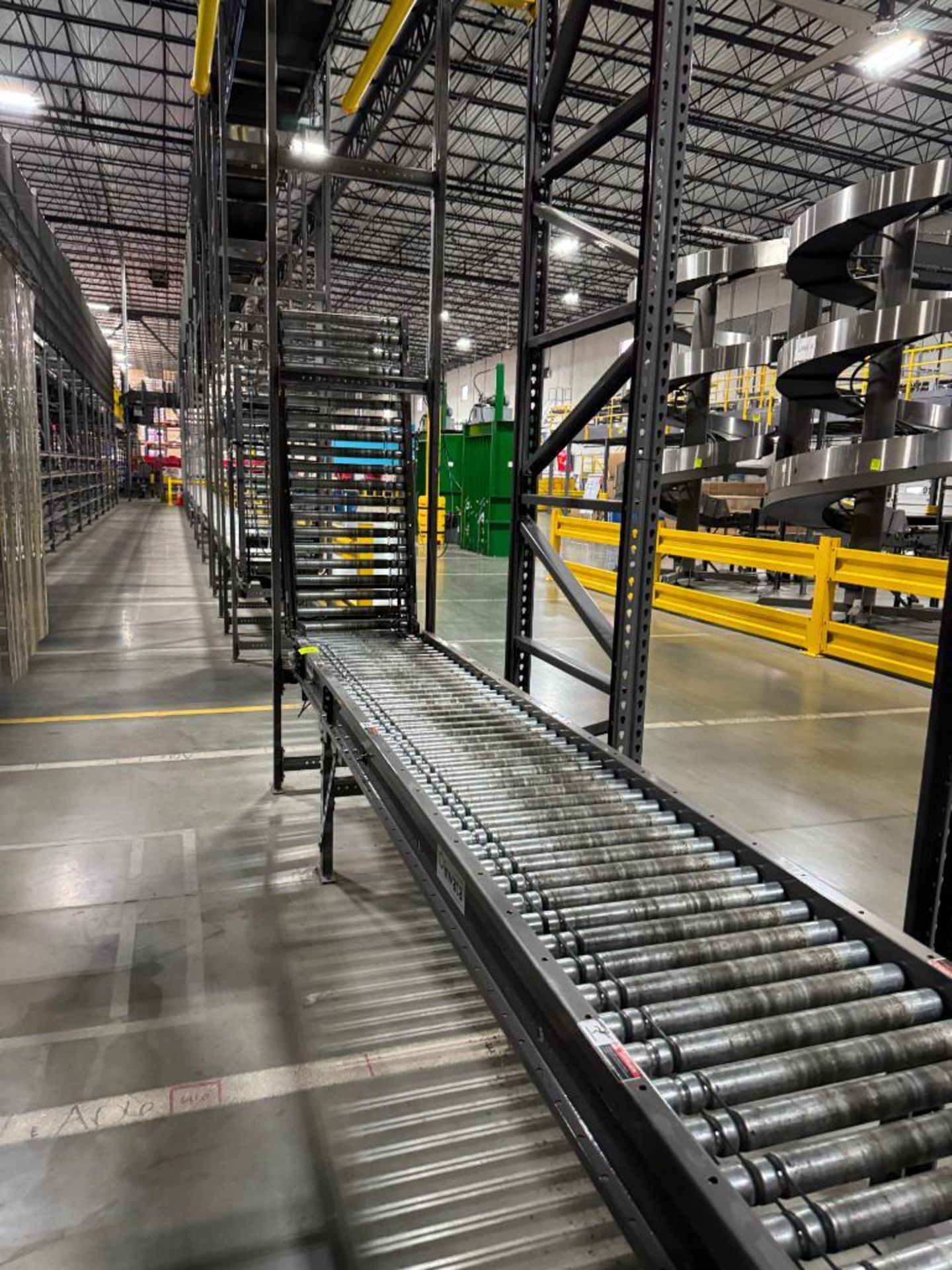 Invata powered roller conveyor w/ 5' bridge & 90 turn