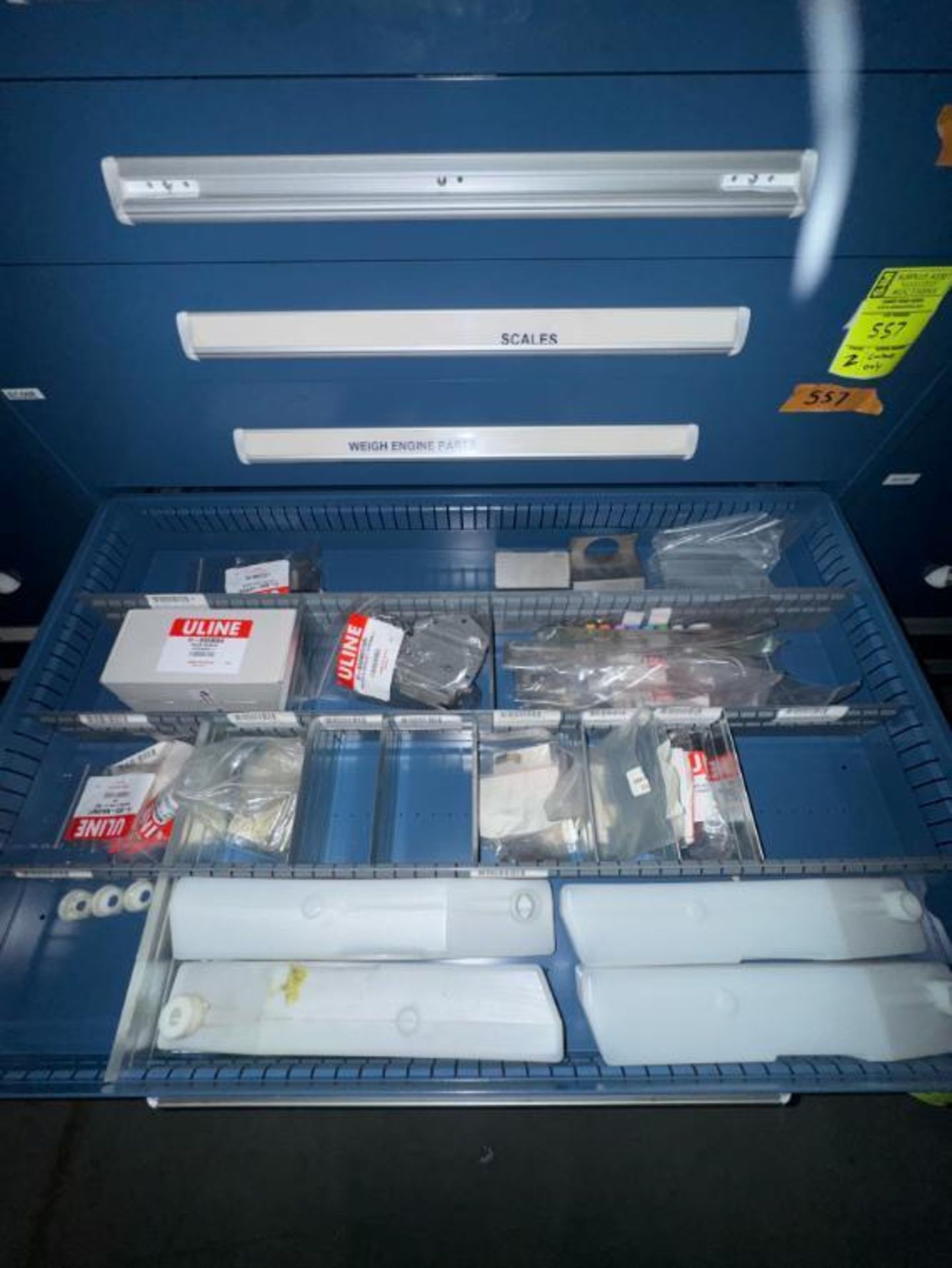 contents of drawer- tape dispenser parts, etc