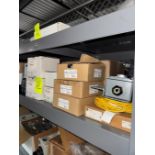 contents of shelf- power supplies, conveyor parts, etc