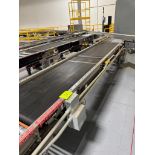 Invata conveyor belt w/ powered rollers joins second belt