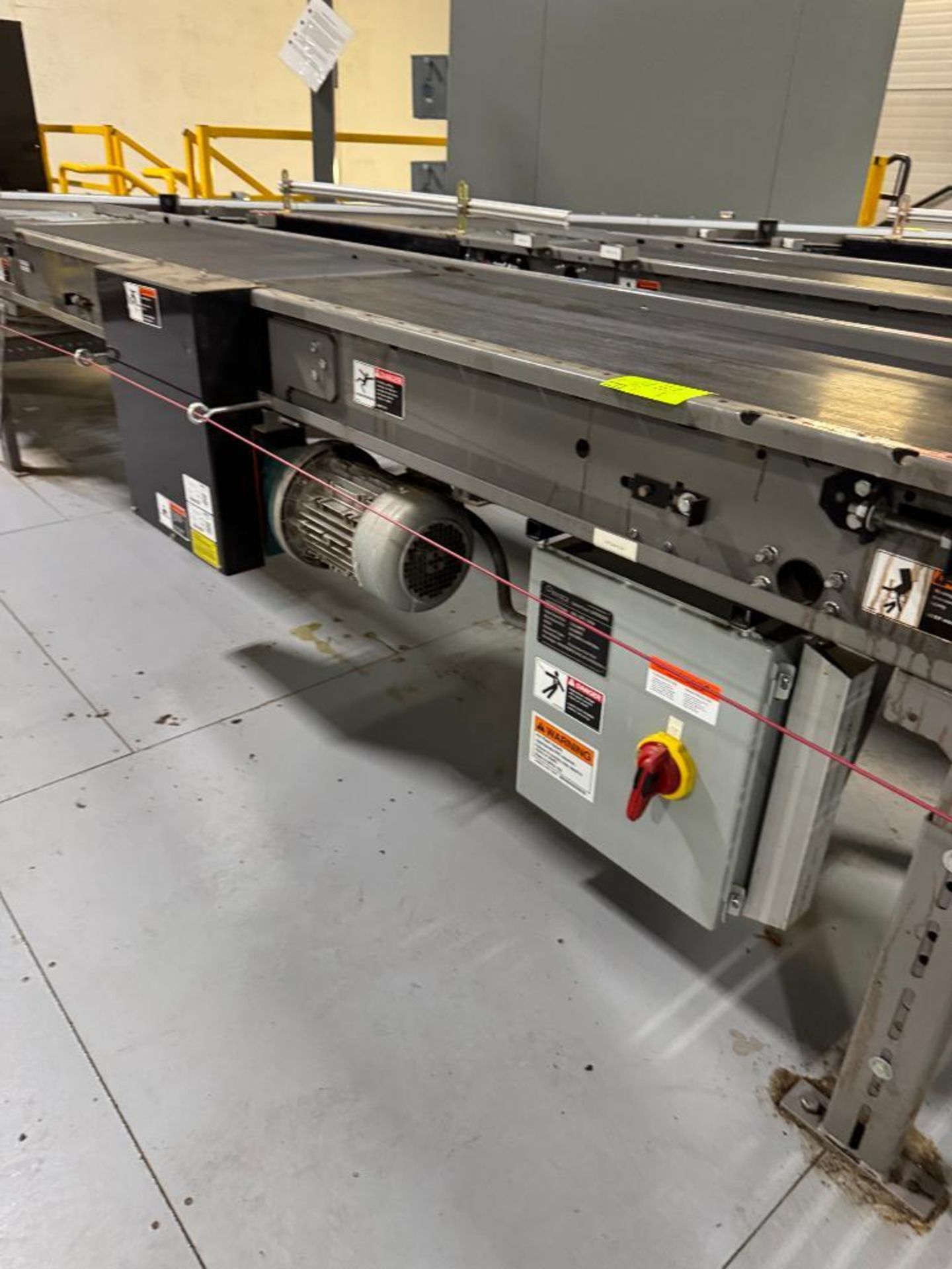 Invata conveyor belt w/ powered rollers joins second belt - Image 2 of 4