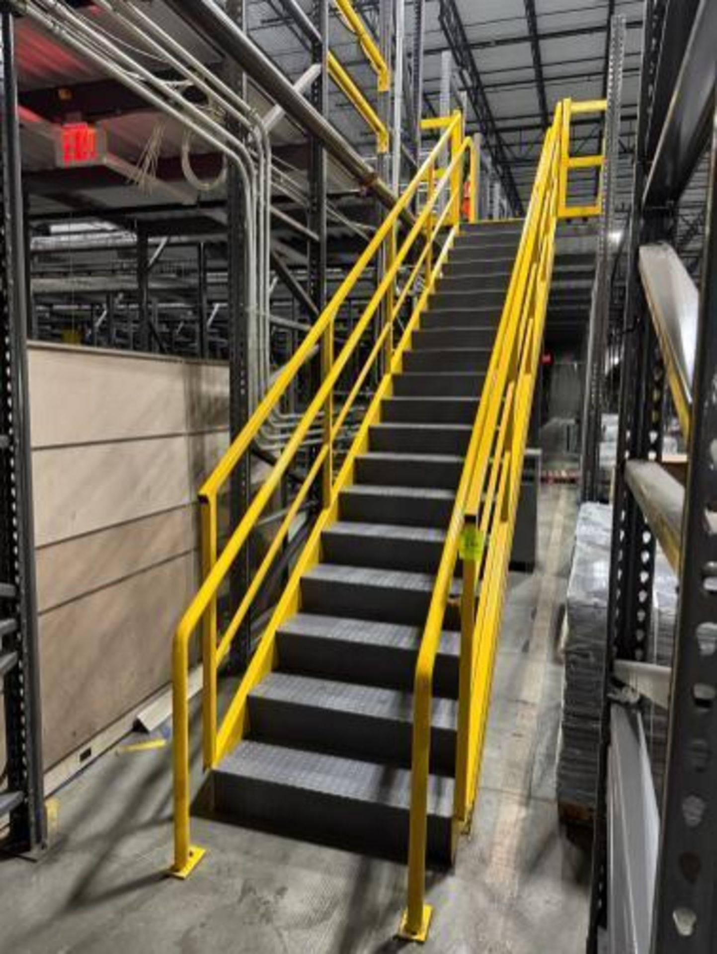 steel stairway w/ hand rails