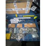 contents of 9) drawers- AmbaFlex spiralveyor parts- bearings, spacers,