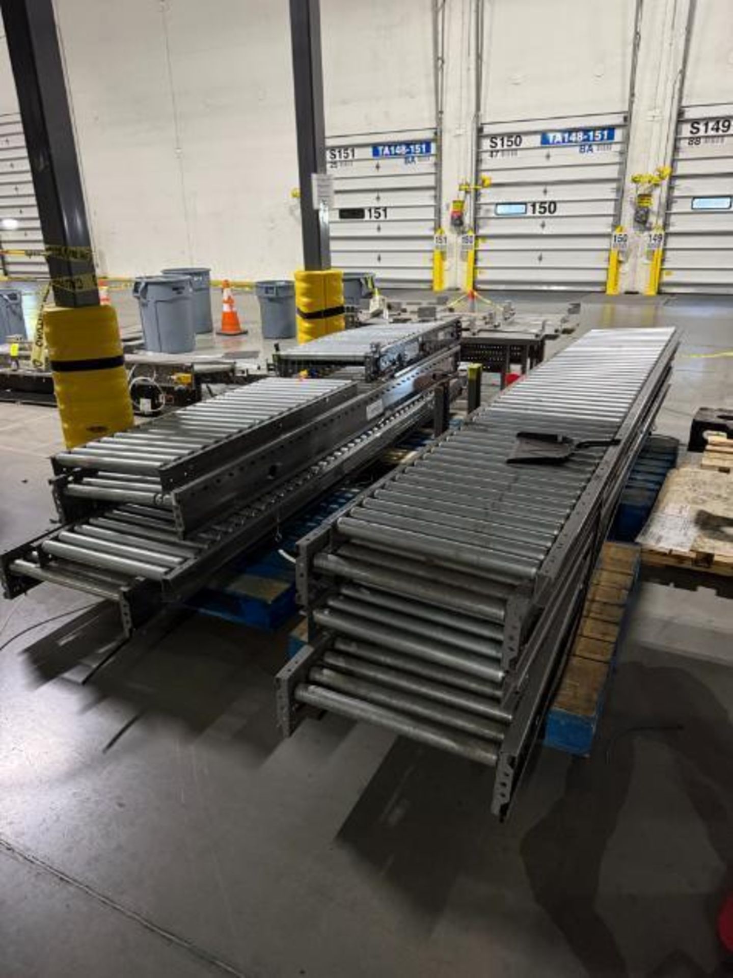 group of misc- roller conveyors & stands, motors, parts, - Image 4 of 10