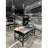 steel frame work benches w/ stainless work surface