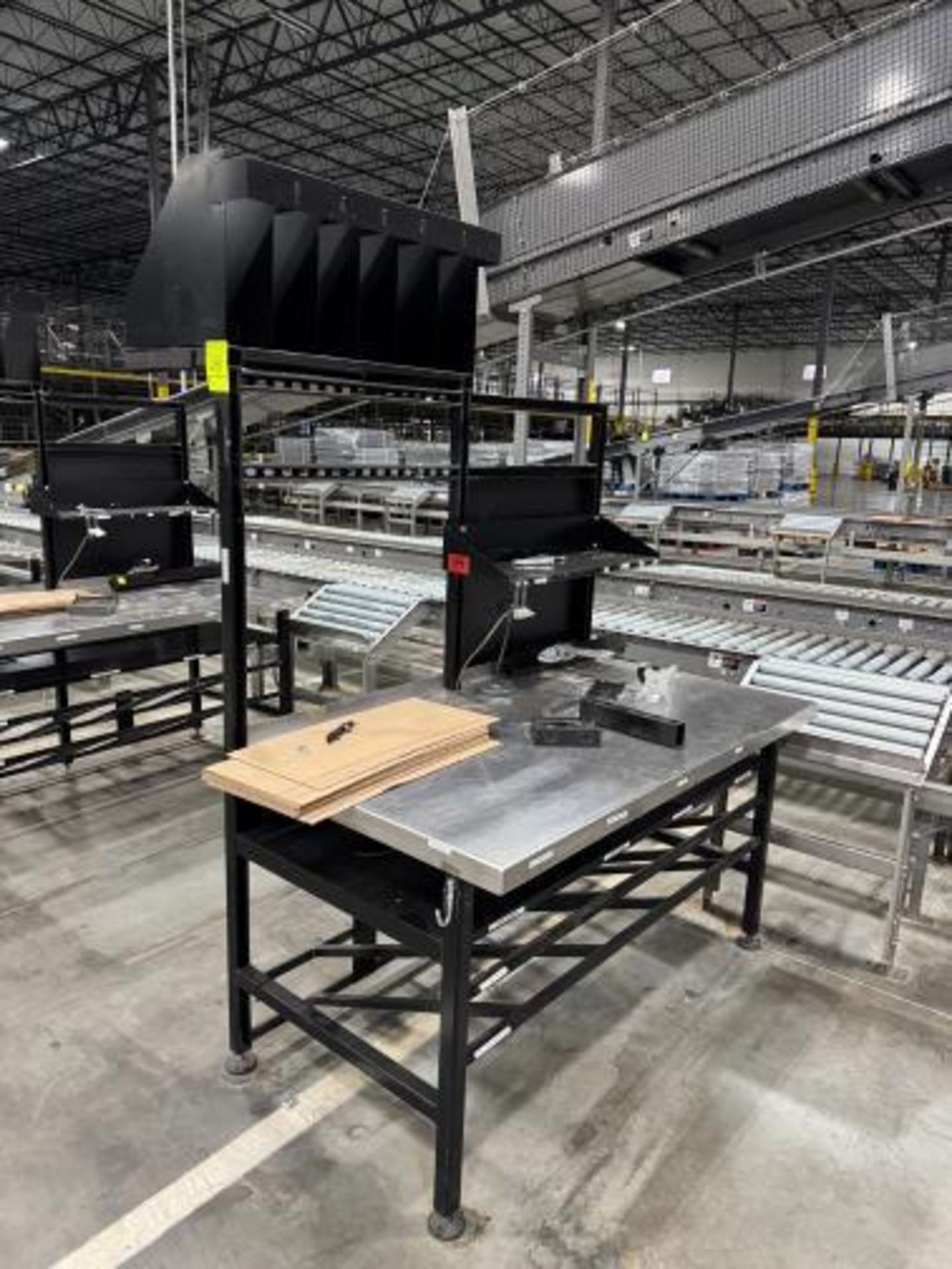 steel frame work benches w/ stainless work surface
