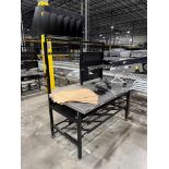 steel frame work benches w/ stainless work surface