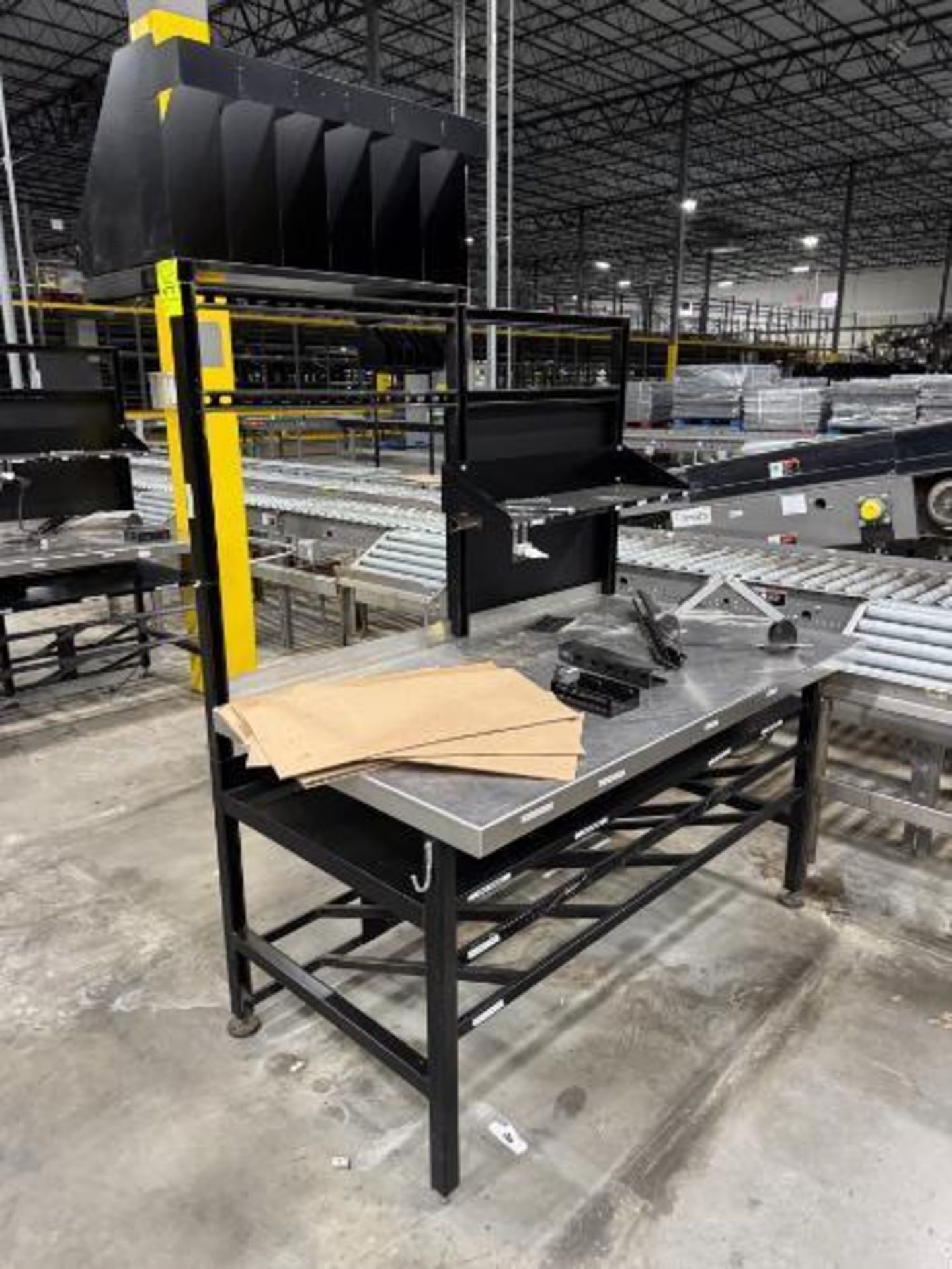 steel frame work benches w/ stainless work surface