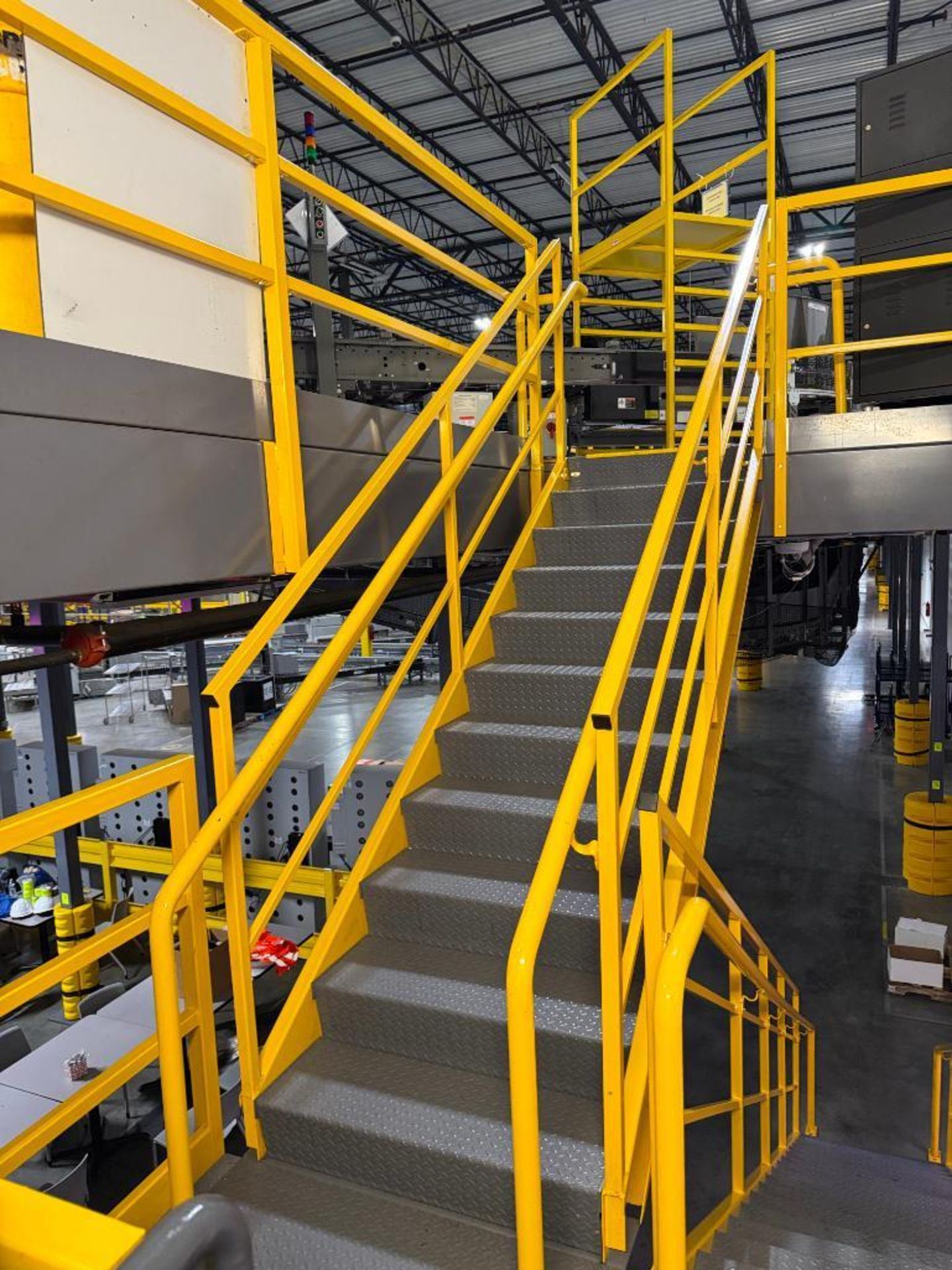 set of steel stairs