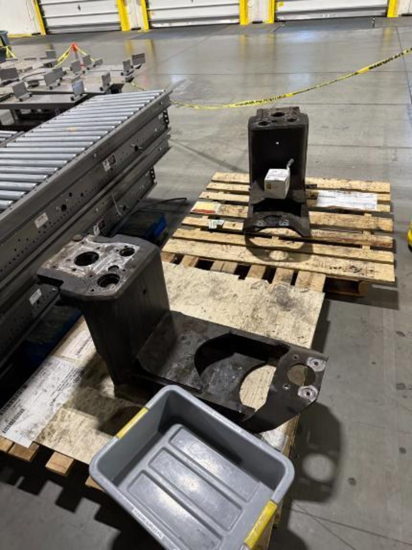 group of misc- roller conveyors & stands, motors, parts, - Image 6 of 10