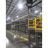 23) sections of pallet racking w/ gravity flow rollers