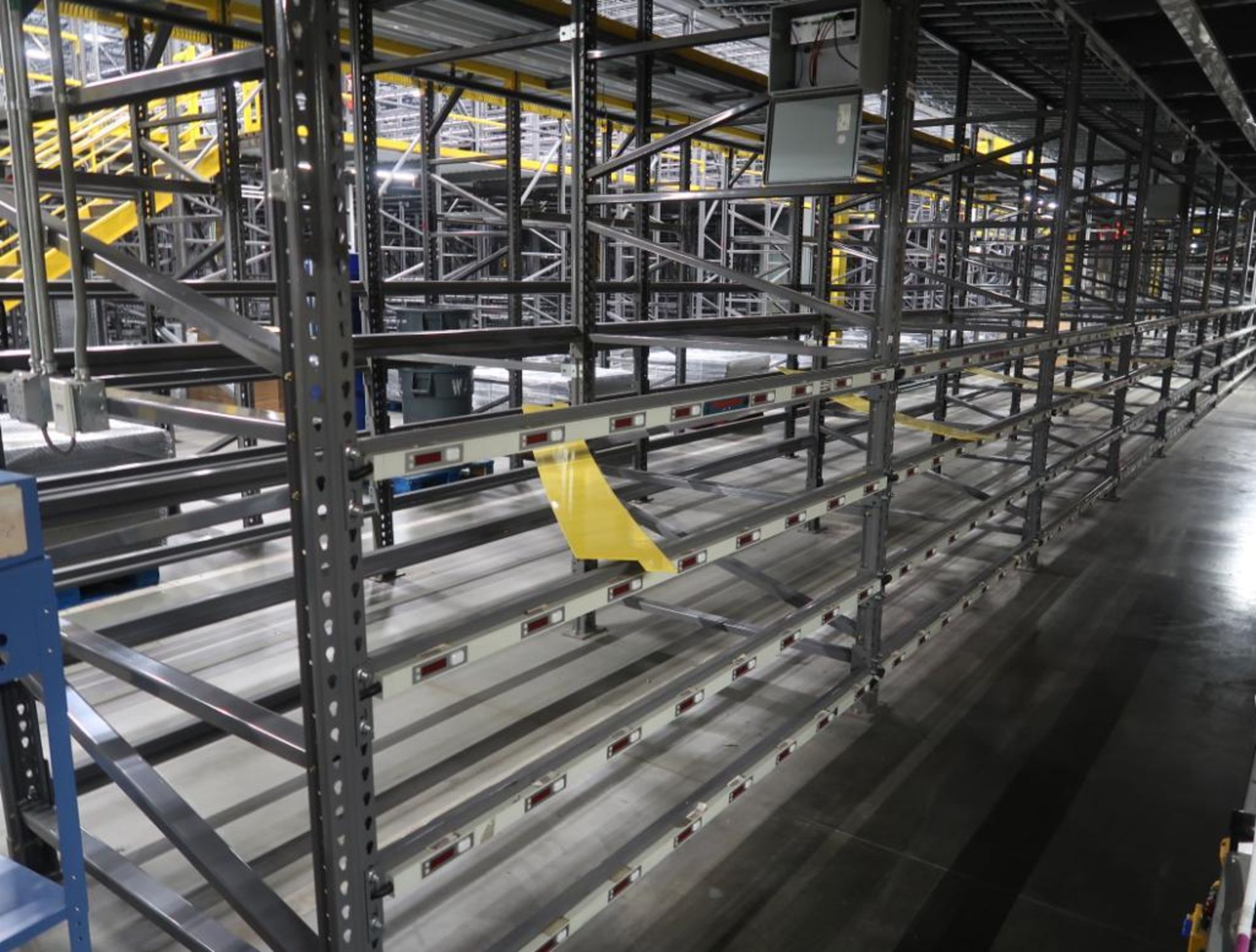 12) sections of pallet racking w/ gravity flow rollers - Image 7 of 10
