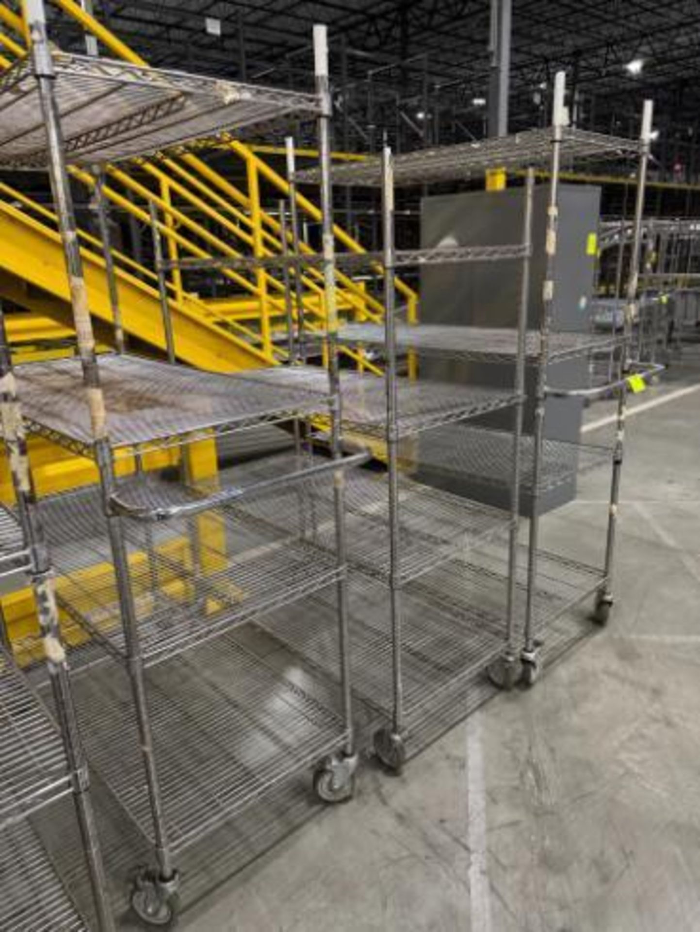 wire shelving units, on casters - Image 2 of 2