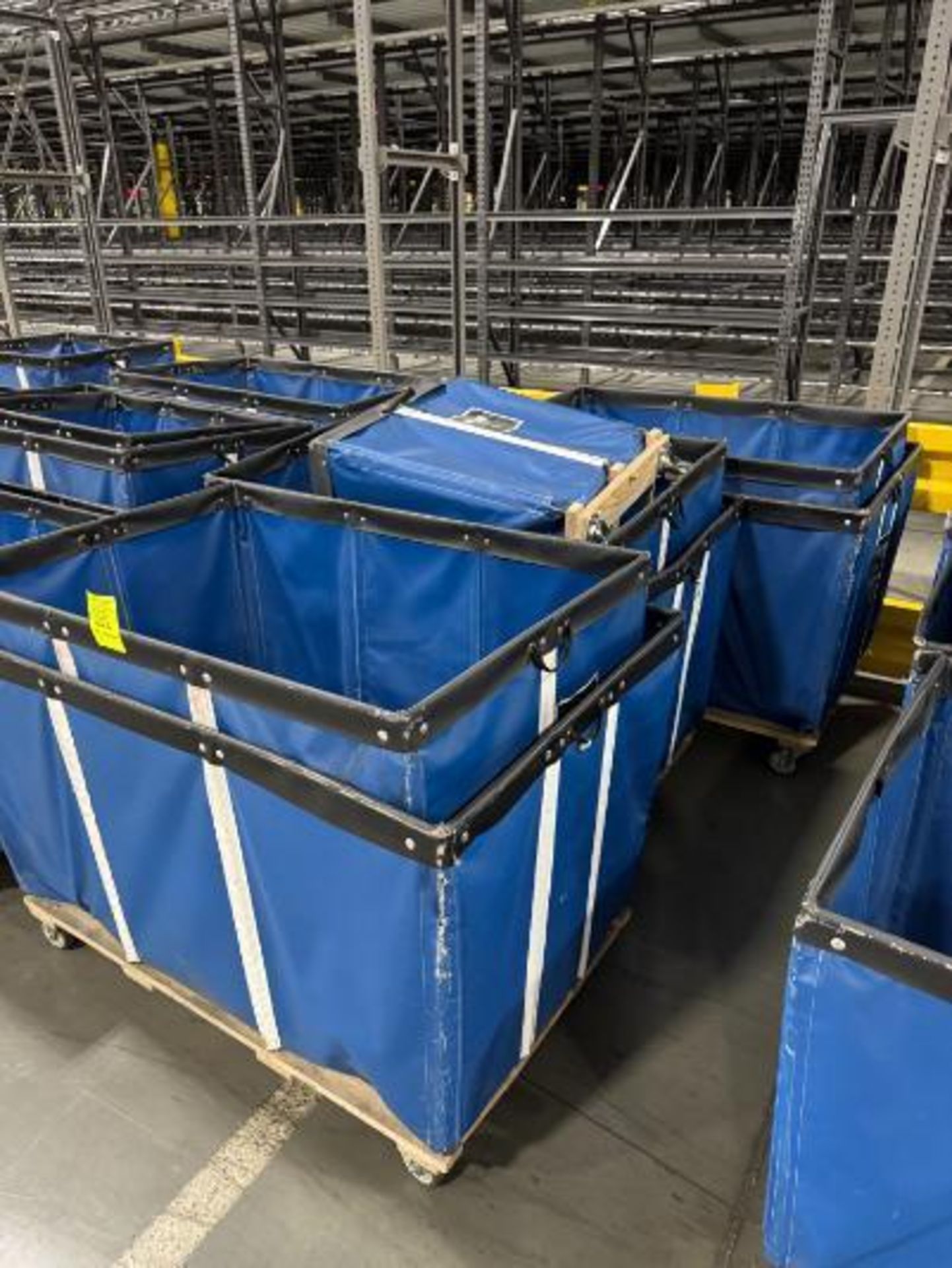 soft bins, on casters,