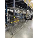 wire shelving units, on casters