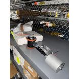 contents of top shelf- Automotion pulley, Photocraft encoder, etc