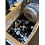 box of pneumatic valves w/ psi dials