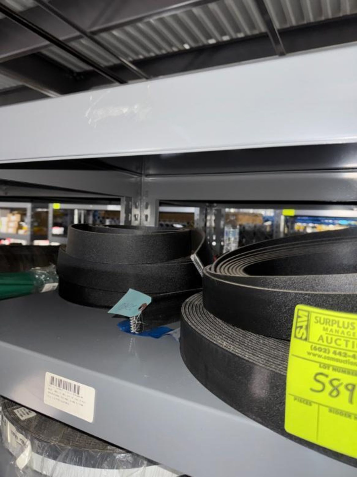 contents of shelf- 2" conveyor belts & timing belts - Image 3 of 4