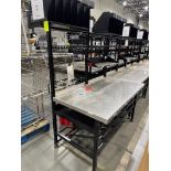 steel frame work benches w/ stainless work surface