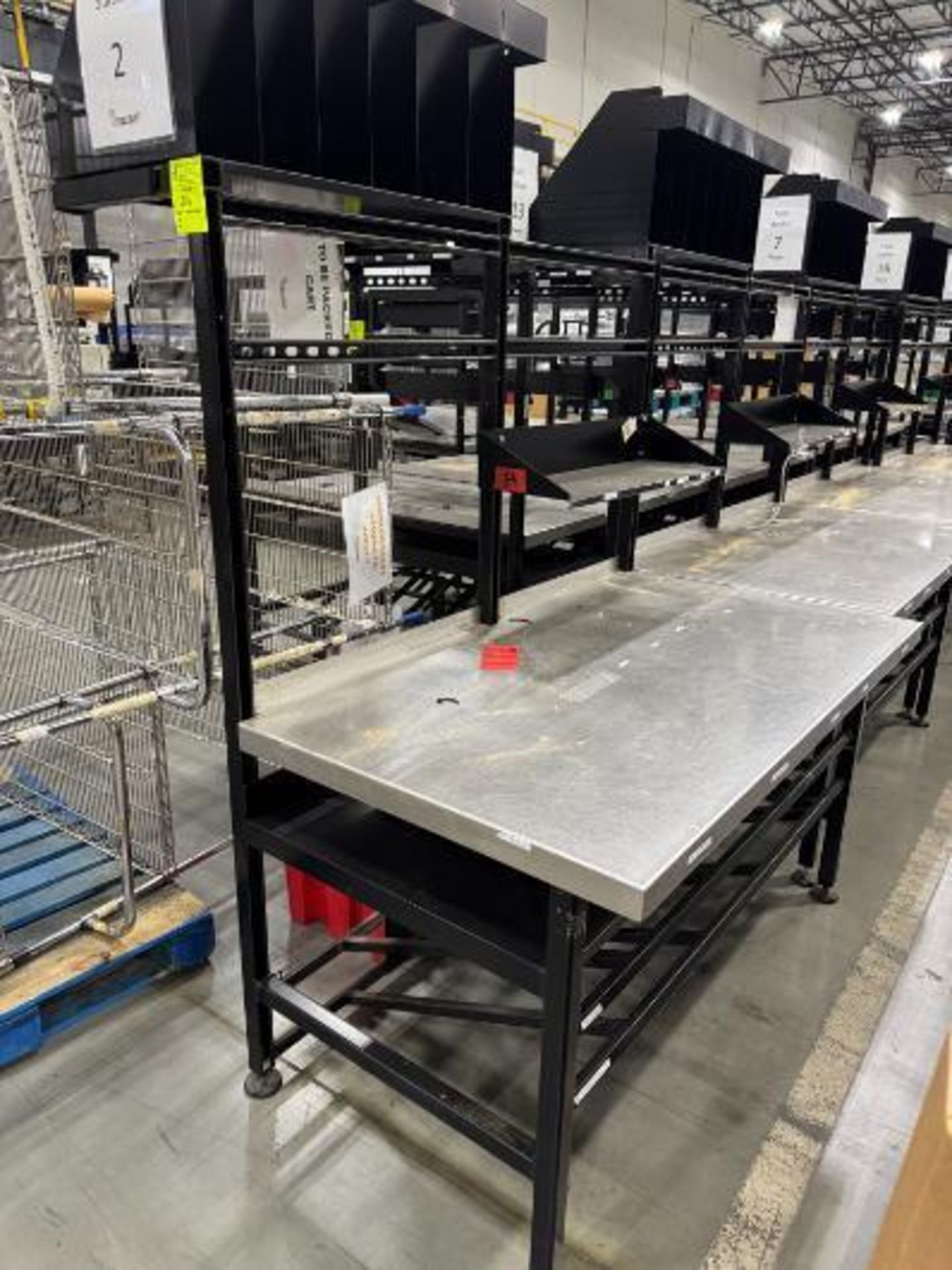 steel frame work benches w/ stainless work surface