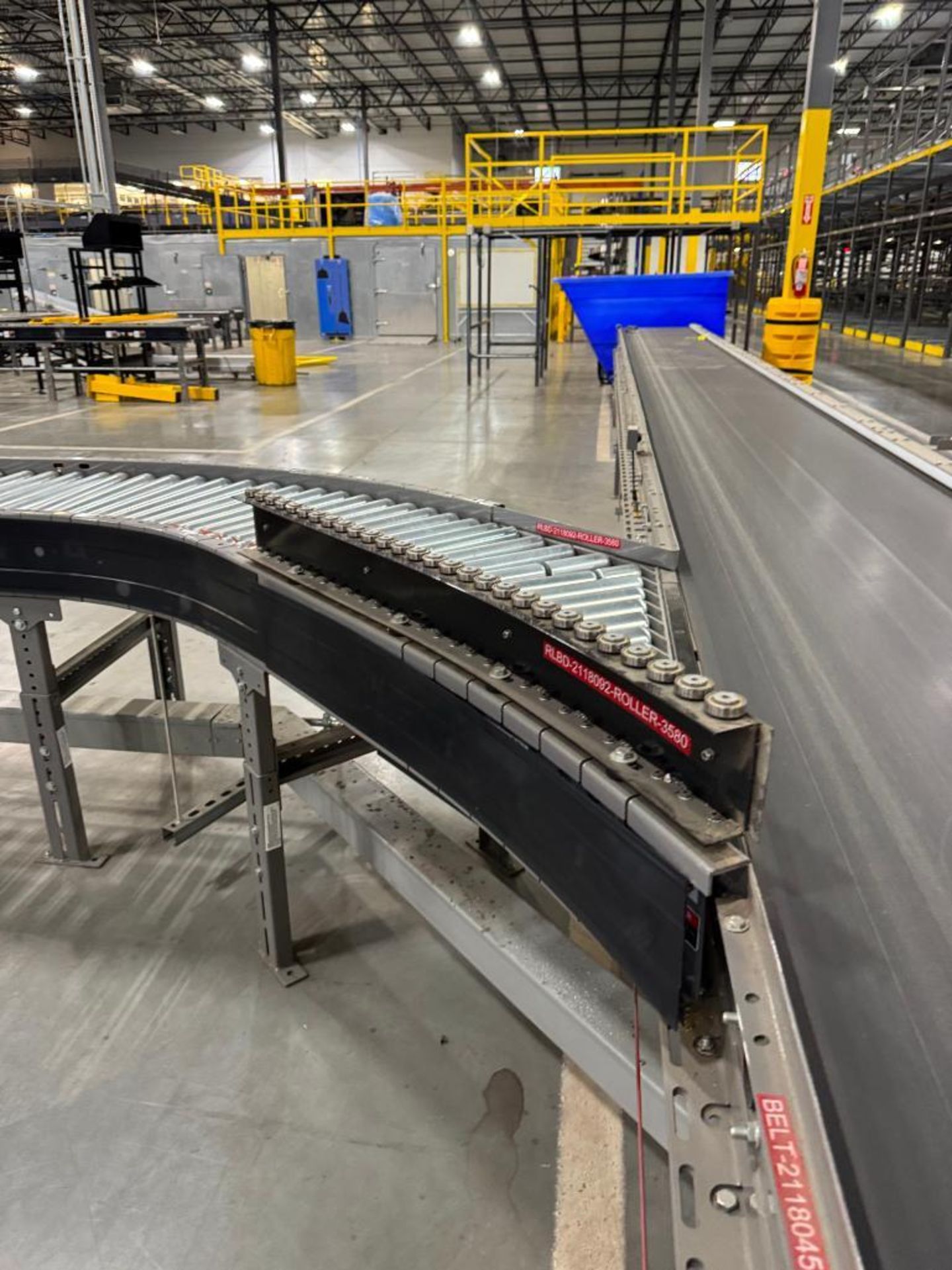 Invata partially powered roller conveyor w/ merger - Image 3 of 5