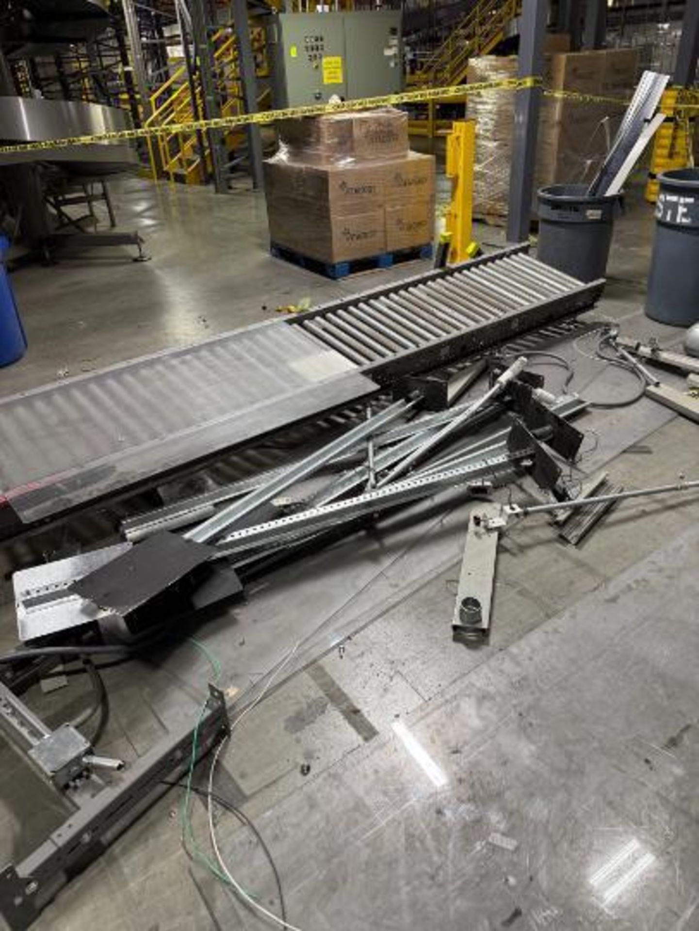 group of misc- roller conveyors & stands, motors, parts, - Image 3 of 10