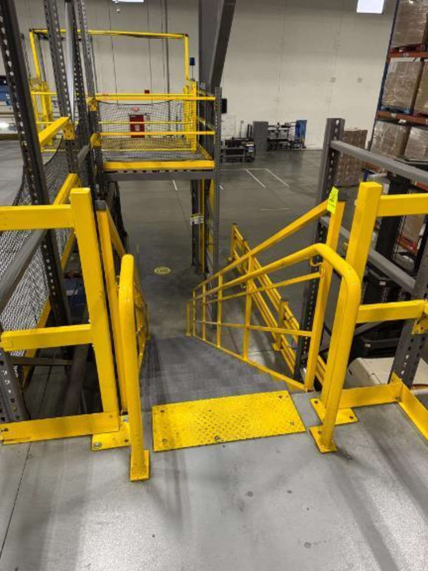 steel stairway w/ hand rails