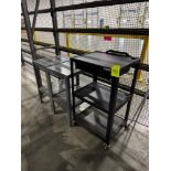 2) steel tables, A/V cart, & white board