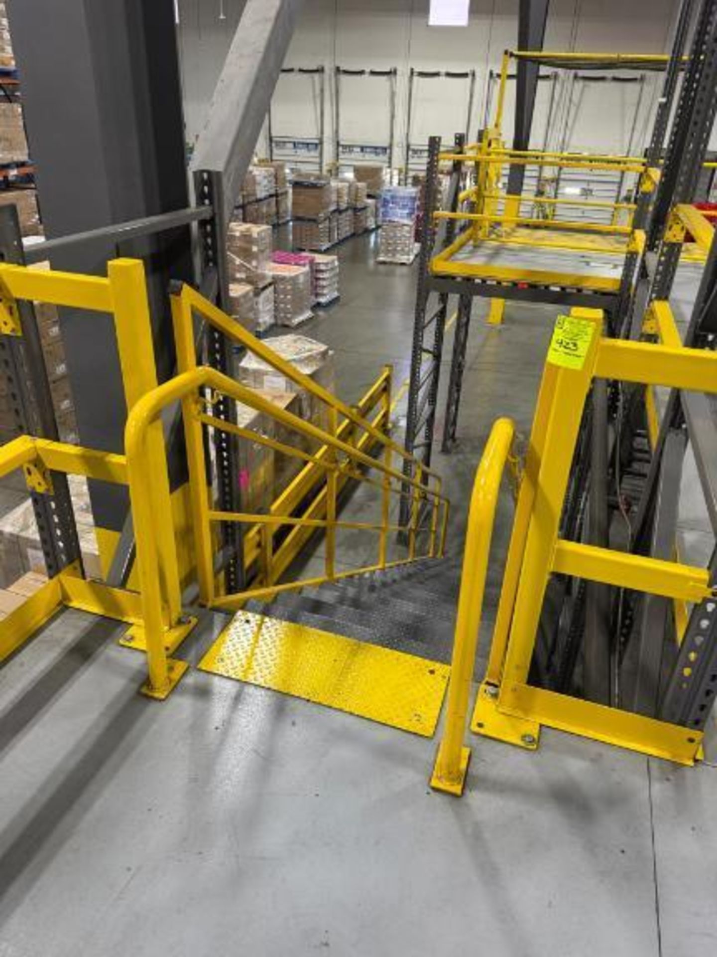 steel stairway w/ hand rails