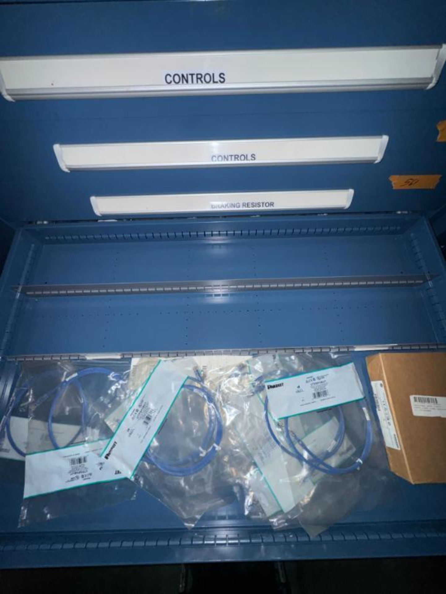 contents of 4) drawers- controls, braking resistor, CAT 6 UTP cable - Image 4 of 4