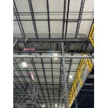 Invata partially powered roller conveyor, on ~16' uprights